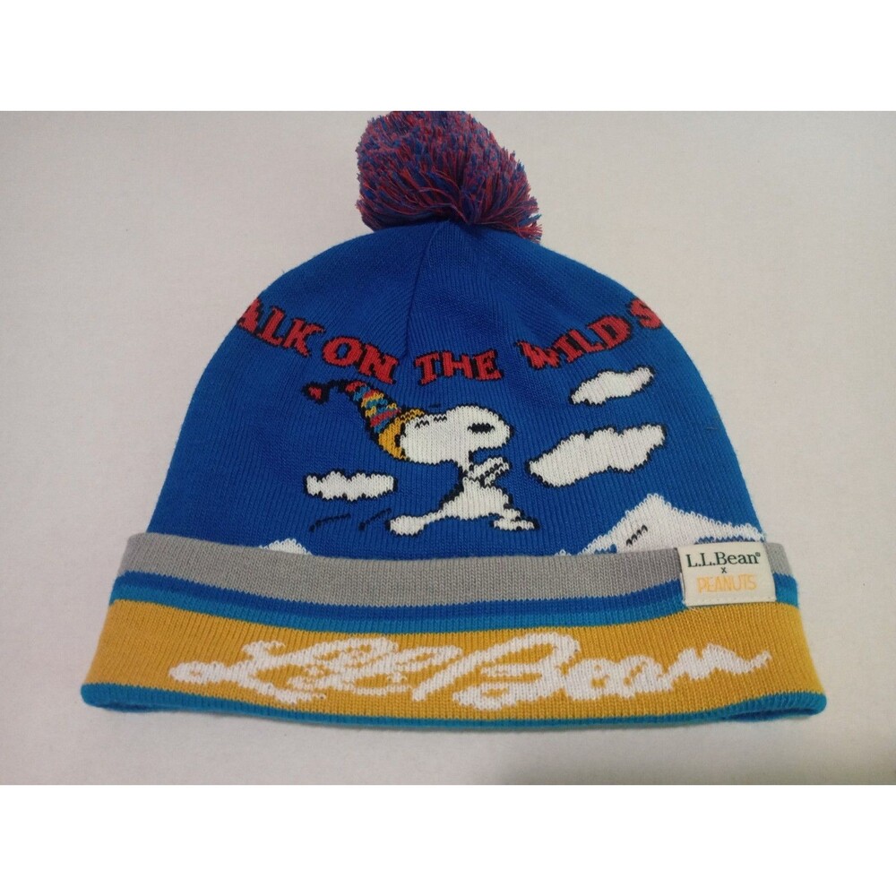 L.L. Bean Peanuts Snoopy Walk on the Wild Side Pom Hat Beanie 2022